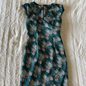 Black l White Multi-Colored Dress